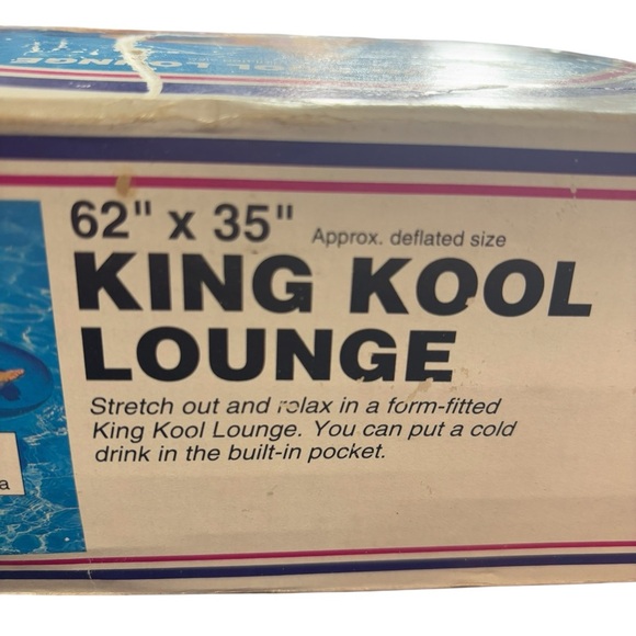 Vintage Wet Seal King Kool Lounge Pool Toy Raft Float The Wet Set 62"×35" - Picture 6 of 6